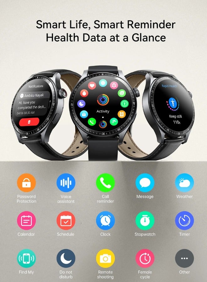 JR-FC2 Pro Classic Series Smart Watches for Men & Women Smartwatch with Bluetooth Make/Answer Calls Fitness Modes and Sleep Modes