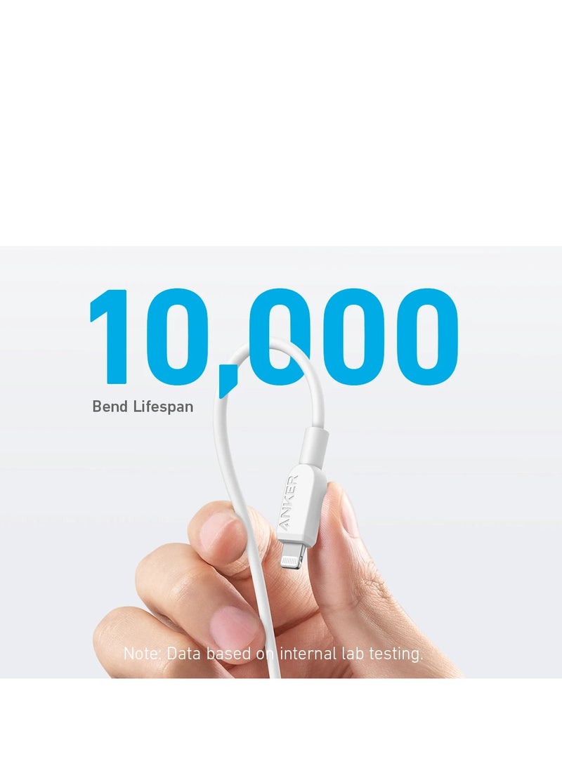 Anker 310 USB- C to Lightning Cable 60W TPE- White