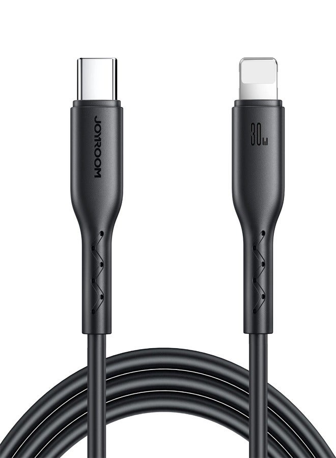 Flash-Charge Series Data Cable USB-C / Lightning 30W Fast Charging 1m Black