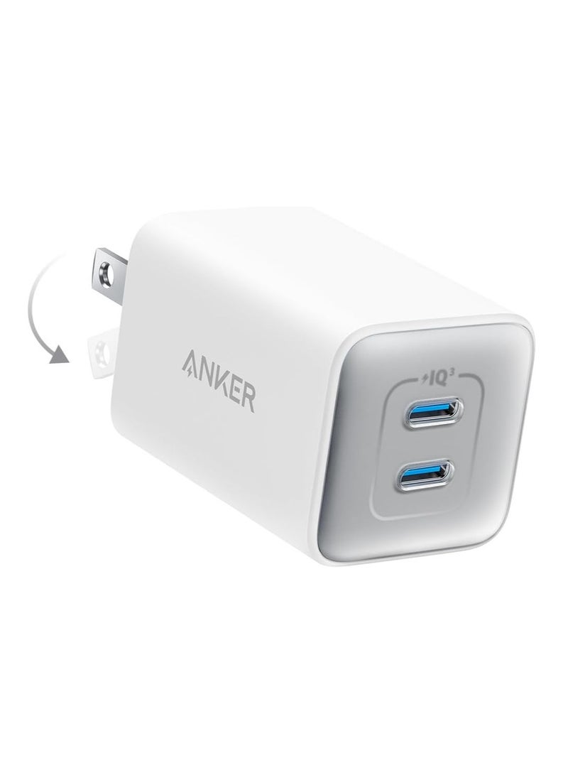 47W USB C Charger, Charger 523 (Nano 3), GaN Compact 2-Port Fast Charger
