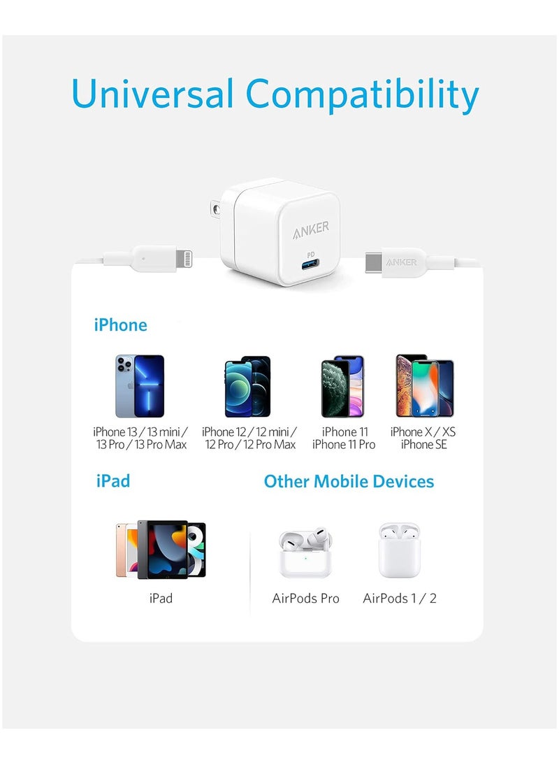 USB C Charger, Anker Fast Charger with Foldable Plug, PowerPort III 20W Cube Charger