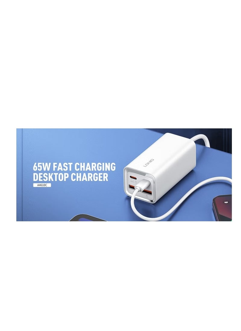 LDNIO 65W Multi-ports Desktop Charging Station A4610C