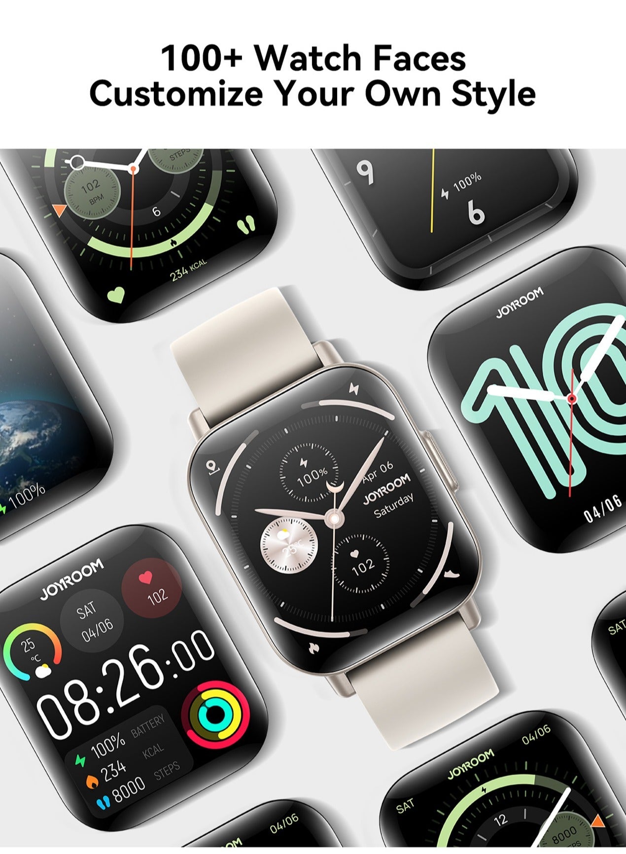 JR-FT3 Smart Watch Can Make and Receive Calls 1.96-inch HD Screen
