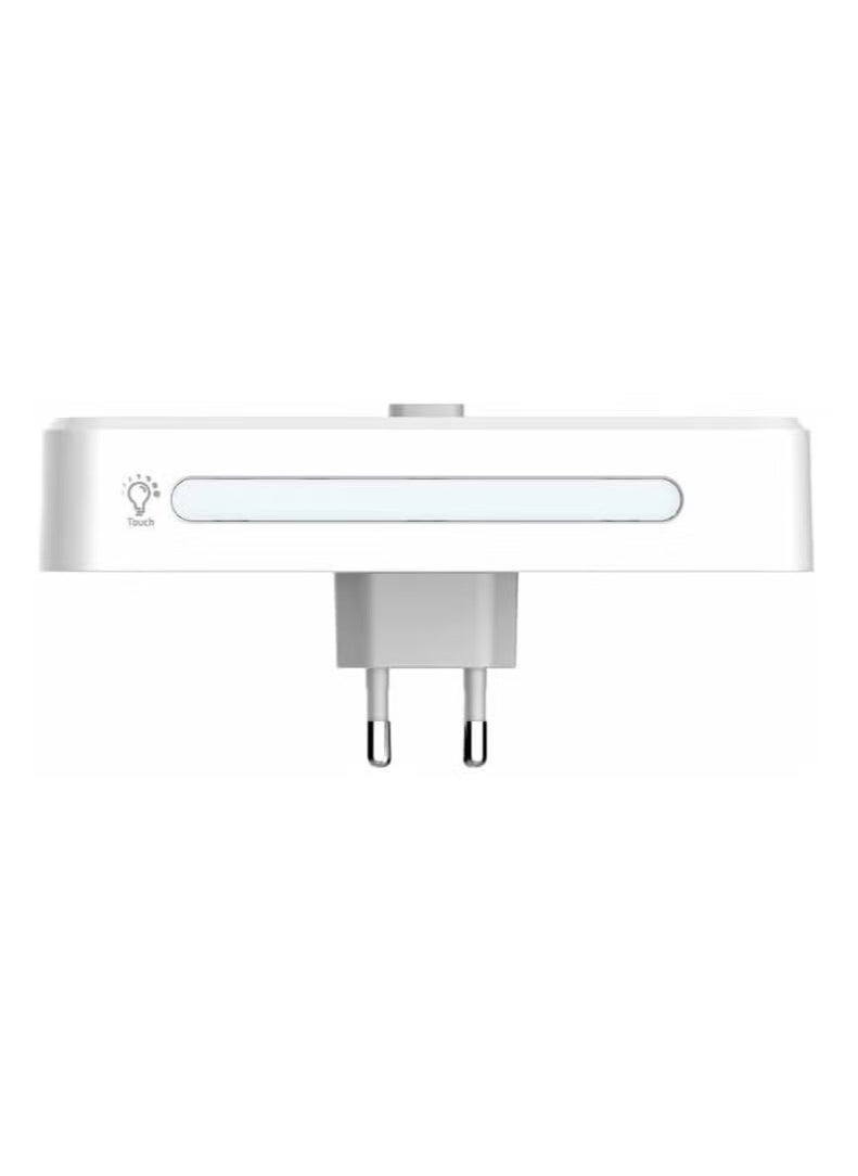LDNIO SC2311 Portable Extension Power Strip With 2 AC Power Socket And 3 USB Port, 2500 Watt Power And Night Lamo - White