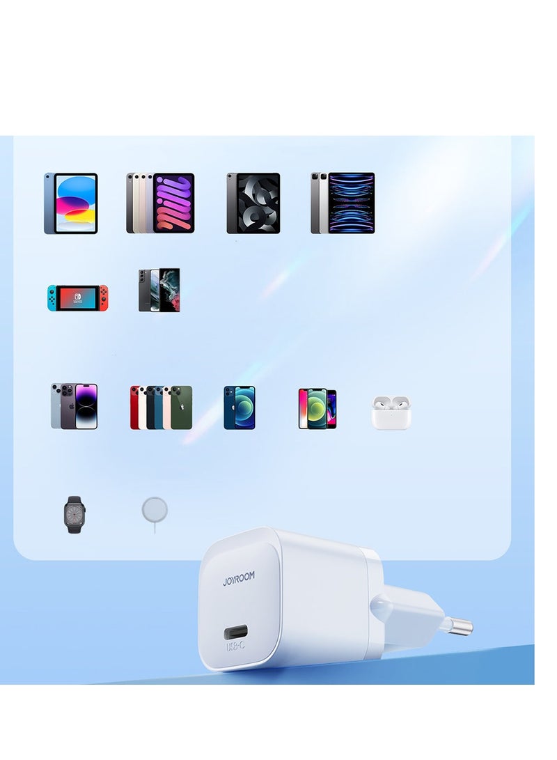 Mini charger USB C 20W PD Joyroom JR-TCF02 - White