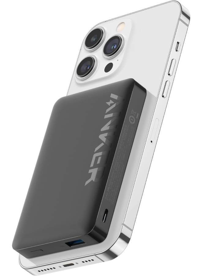 10000 mAh Anker 334 MagGo Battery ( Powercore 10k ) 20W, Magnetic Power Bank, USB-C & Wireless Portable Charger