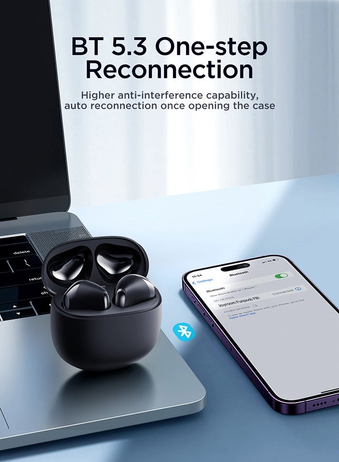 JR-FB1 In-Ear True Wireless Bluetooth 5.3 IP54 Waterproof With Charging Box And Protective Cover Black