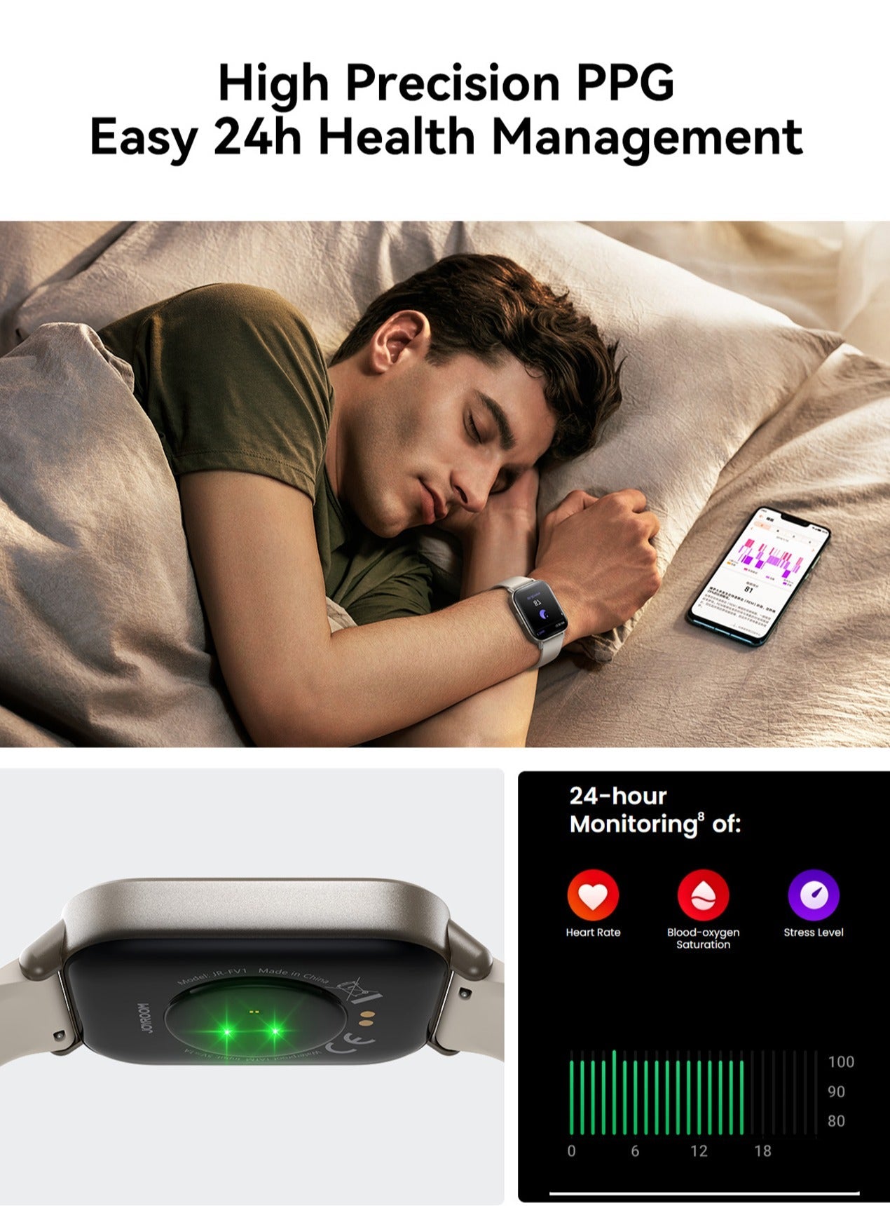 JR-FT3 Smart Watch Can Make and Receive Calls 1.96-inch HD Screen