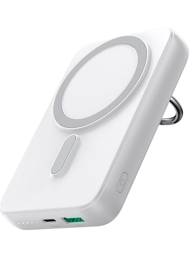 10000.0 mAh JR-W050 20W PD3.0 Fast Charging Power Bank Magnetic Wireless Charger External Battery Pack With Ring Holder Kickstand
