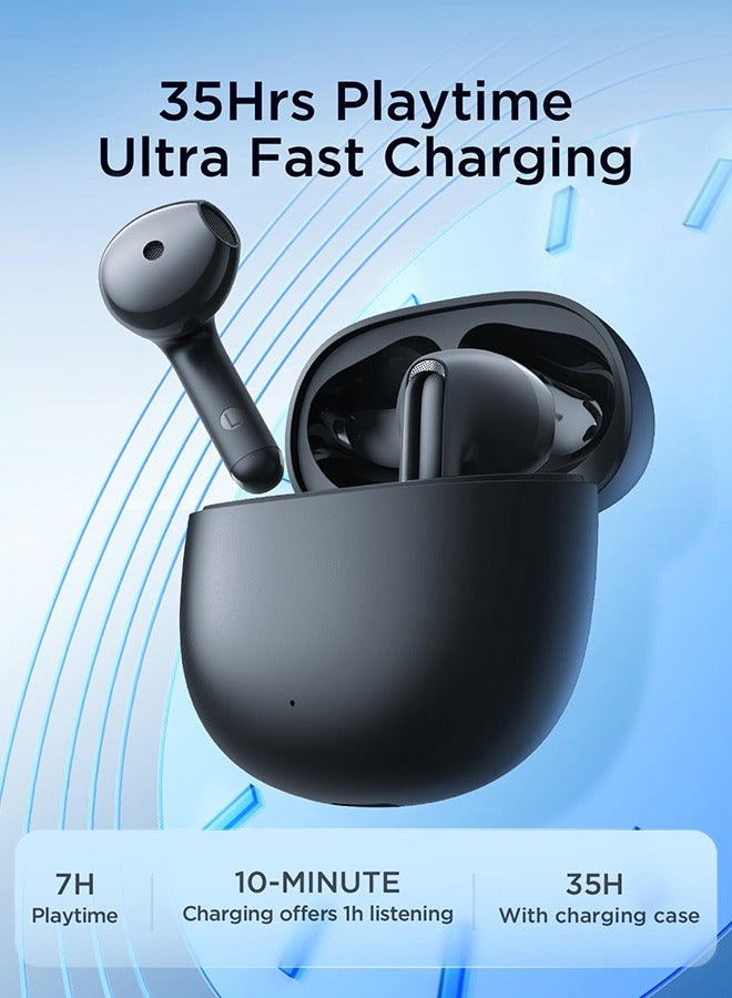 JR-FB1 In-Ear True Wireless Bluetooth 5.3 IP54 Waterproof With Charging Box And Protective Cover Black