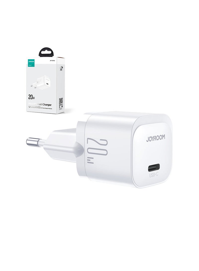 Mini charger USB C 20W PD Joyroom JR-TCF02 - White