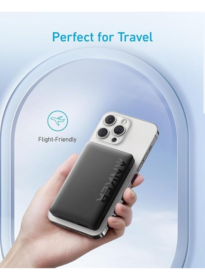 10000 mAh Anker 334 MagGo Battery ( Powercore 10k ) 20W, Magnetic Power Bank, USB-C & Wireless Portable Charger