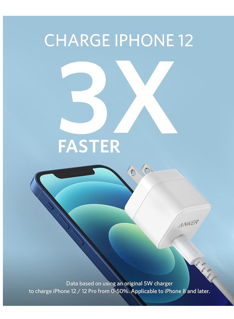 USB C Charger, Anker Fast Charger with Foldable Plug, PowerPort III 20W Cube Charger