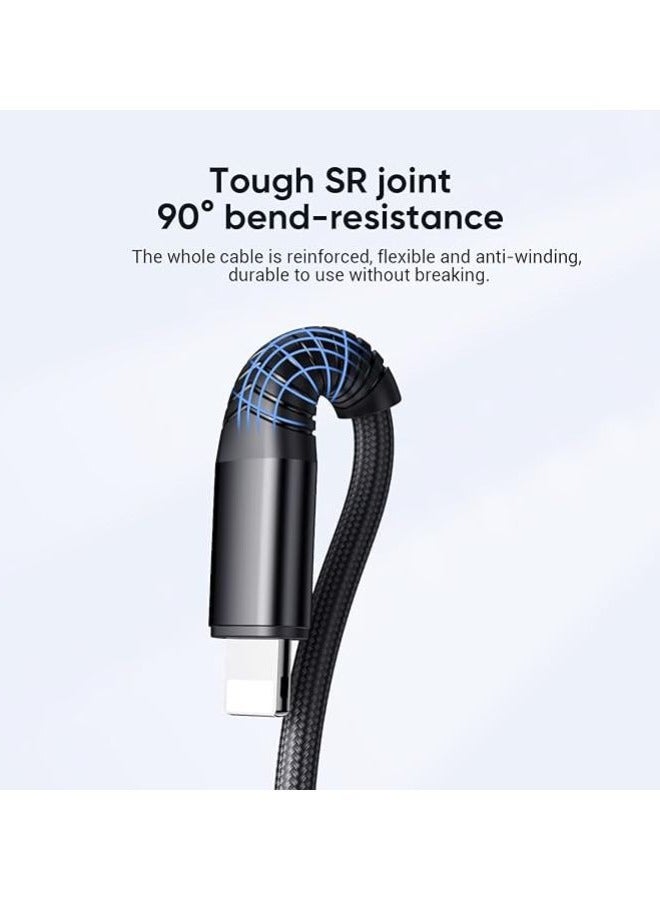 Joyroom S-1230G4 3In1 (Lightning + Type-C + Micro) Fast Charging And Data Cable 1.2M - Black