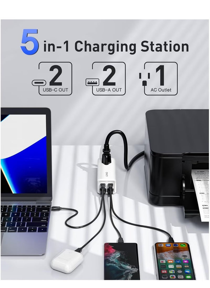 LDNIO SC1418 65W PD Adapter Multifunctional Charger Power Strip - Charge Your Devices Quickly with USB Ports, Type C, and 200cm Extension Socket.