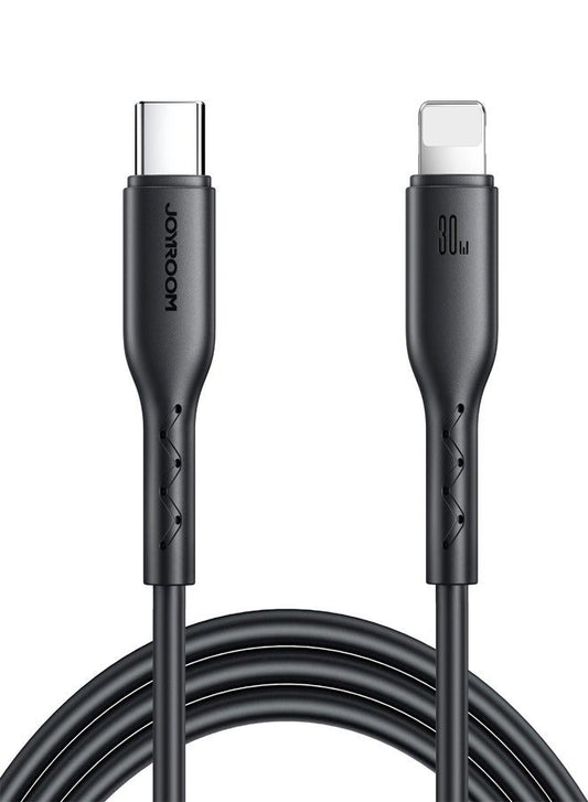 Flash-Charge Series Data Cable USB-C / Lightning 30W Fast Charging 1m Black