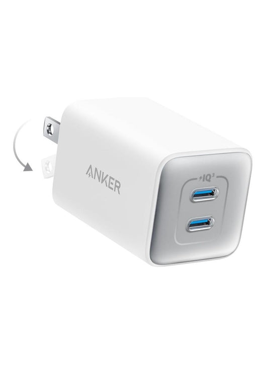 47W USB C Charger, Charger 523 (Nano 3), GaN Compact 2-Port Fast Charger