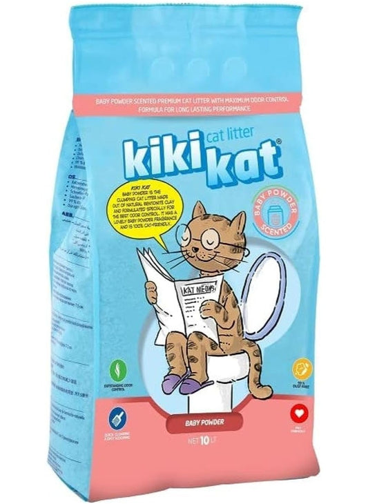 KikiKat Cat Litter Baby Powder 10L