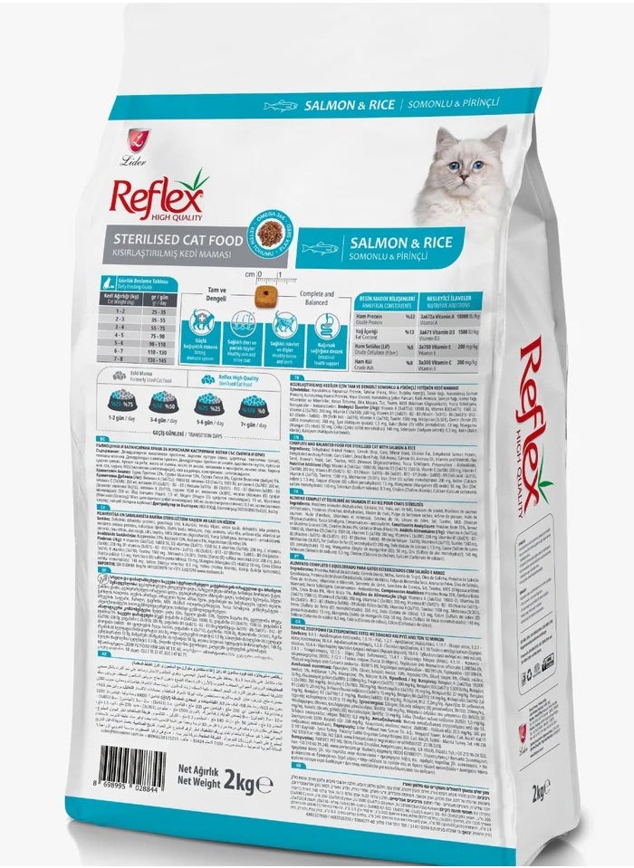 Reflex Sterilised Cat Dry food with Salmon & Rice 2KG