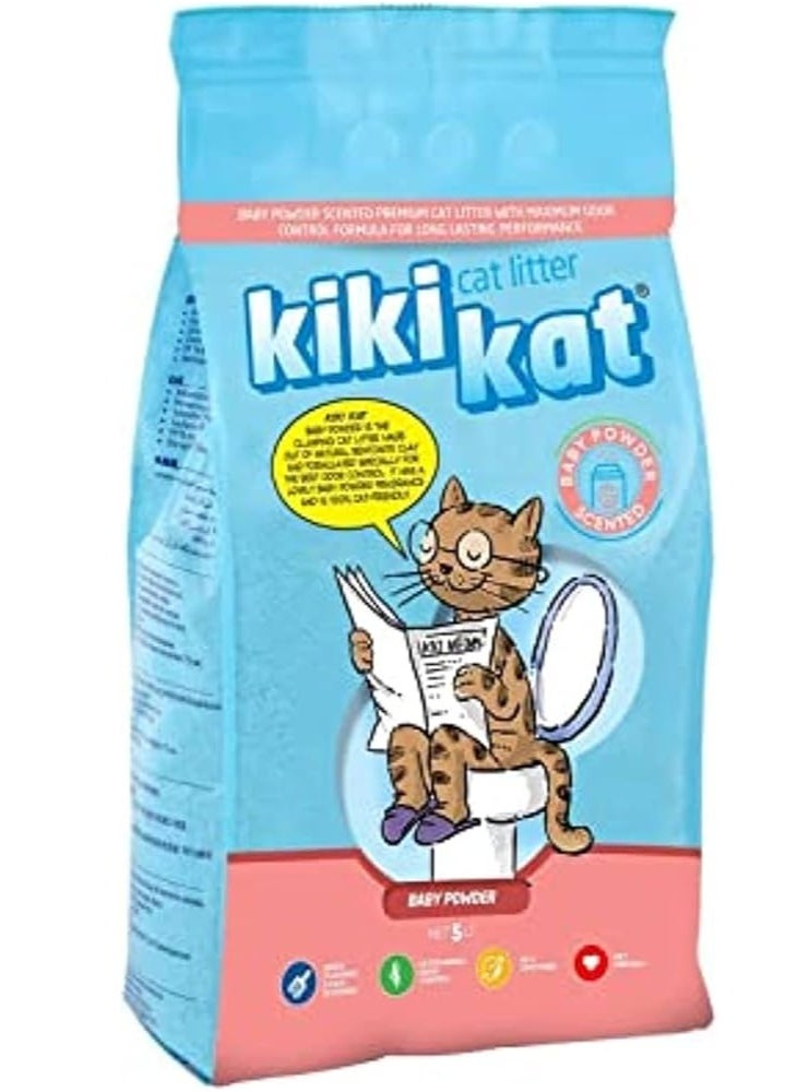 KikiKat Cat Litter Baby Powder 5L