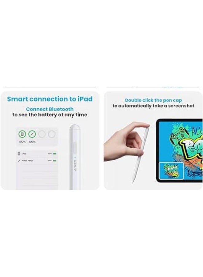 Anker Pencil Drawing Stylus Pen Capacitive Pencil Screen Pen For Apple iPad/iPad Pro/Air/mini White