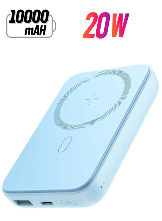 10000 mAh JOYROOM JR-W020 20W Magnetic Wireless Phone Charger Power Bank PD Fast Charging Blue