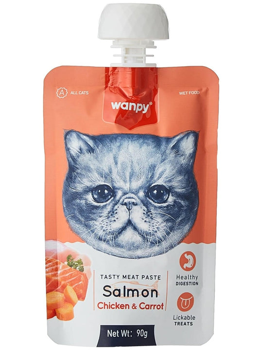 Wanpy Fresh Salmon & Chicken Cat Meat Paste 90g