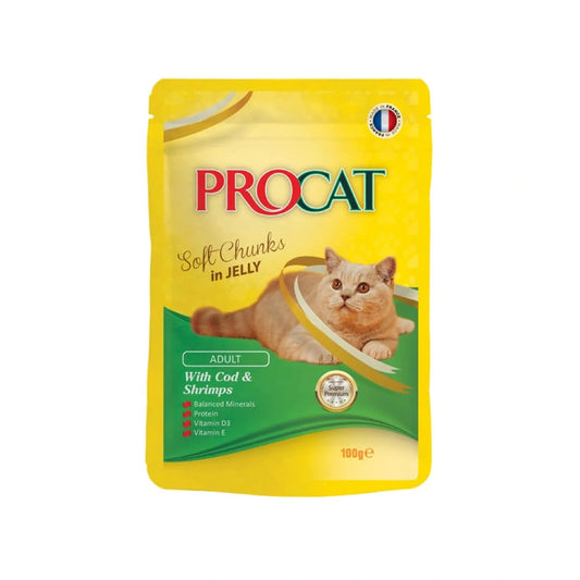 Procat With Cod & Shrimps In Jelly Adult Cat 100 g